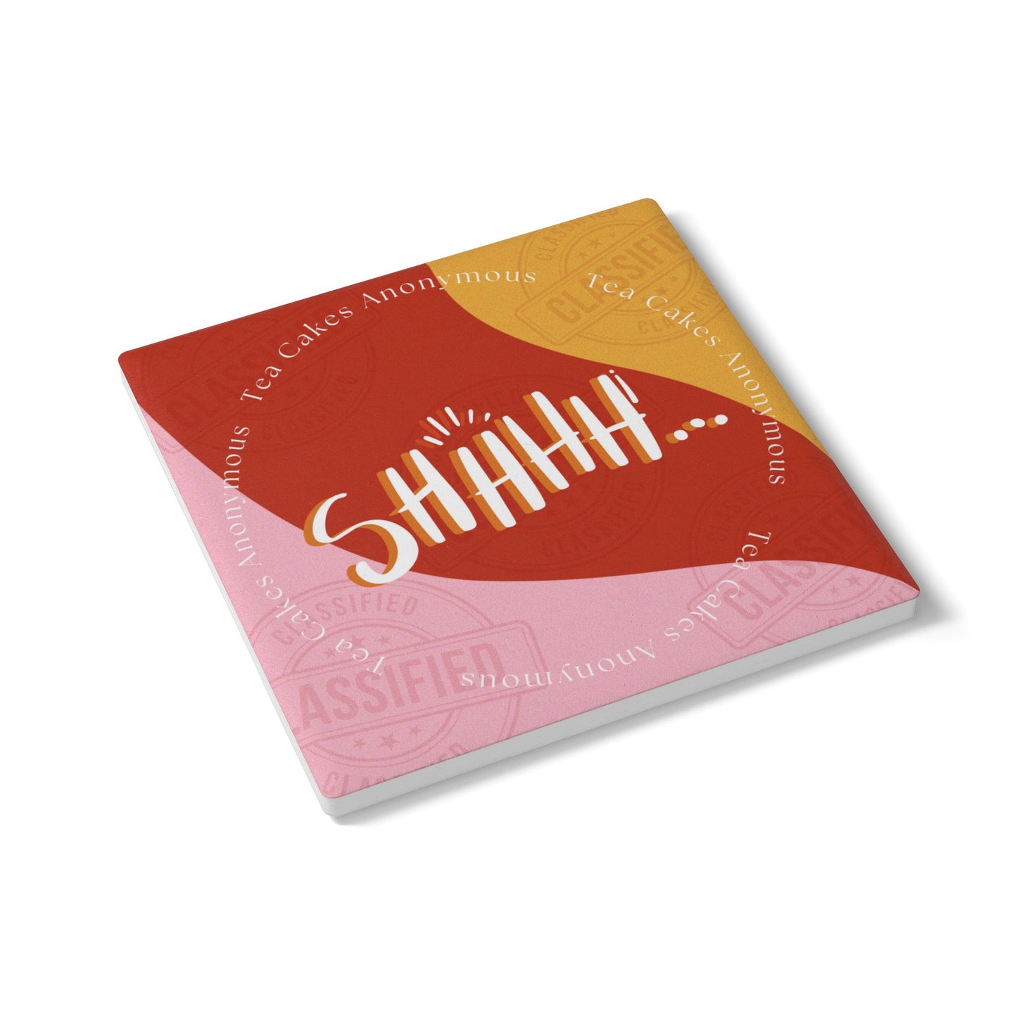 Fun 'Shhhh...' Ceramic Coaster | Perfect for Coffee Lovers & Quiet Moments