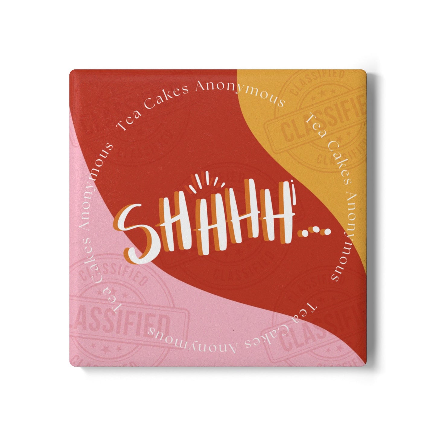 Fun 'Shhhh...' Ceramic Coaster | Perfect for Coffee Lovers & Quiet Moments