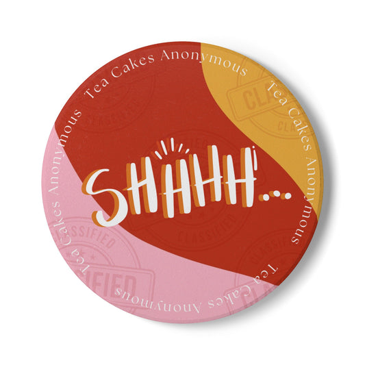 Fun 'Shhhh...' Ceramic Coaster | Perfect for Coffee Lovers & Quiet Moments