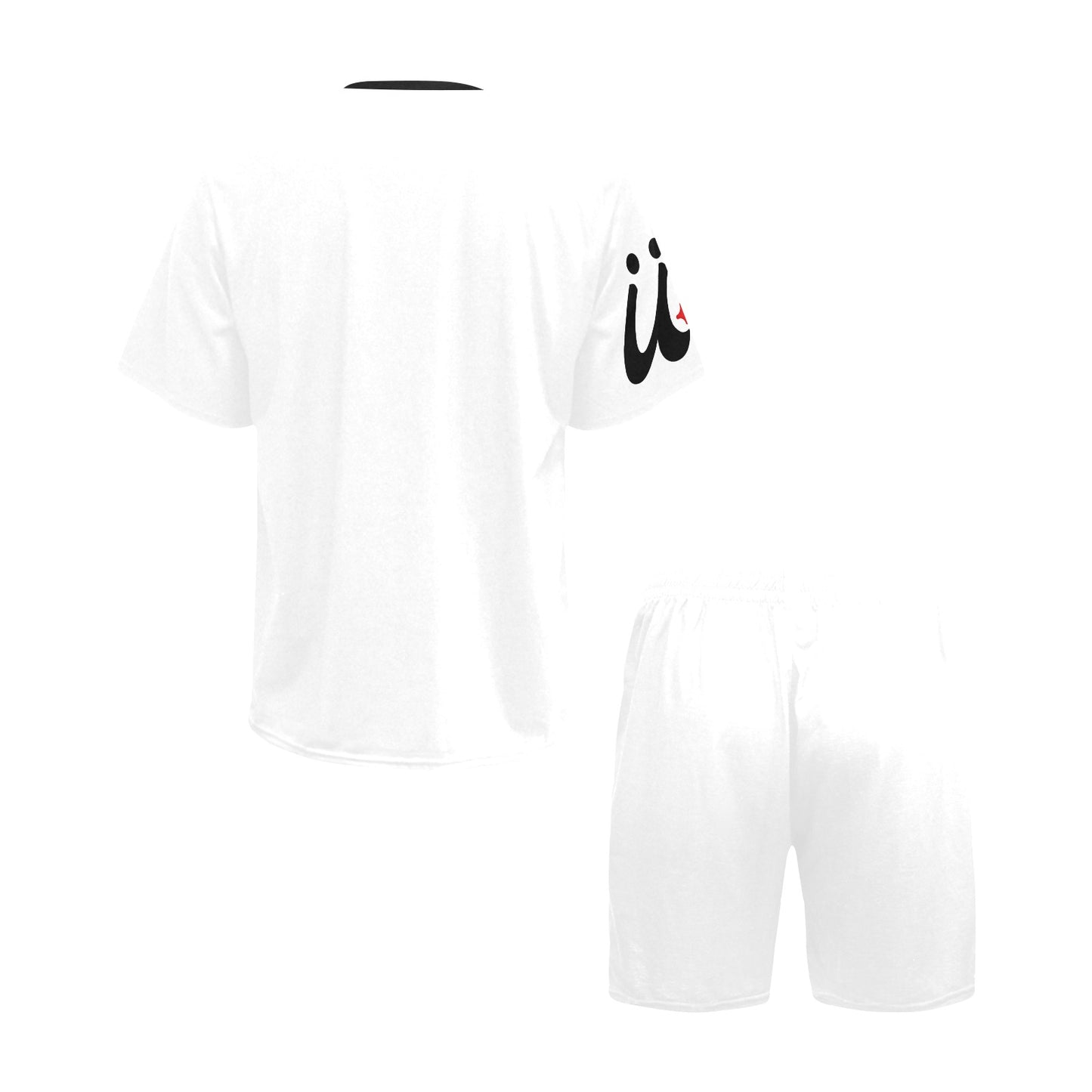 Men's Signature Tee & Top Logo Short Set - White