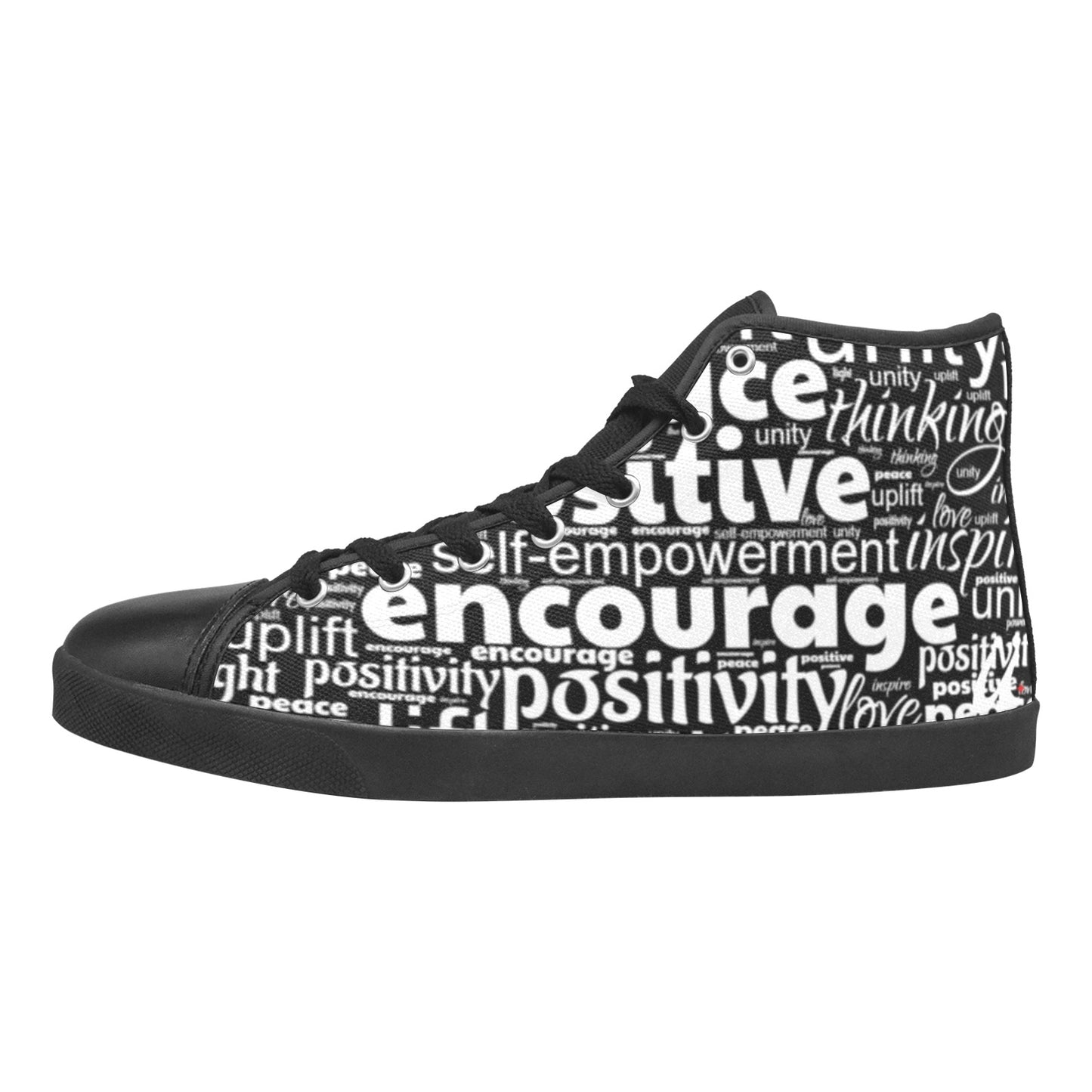 Positively u - Black High Top Canvas Men's Shoes