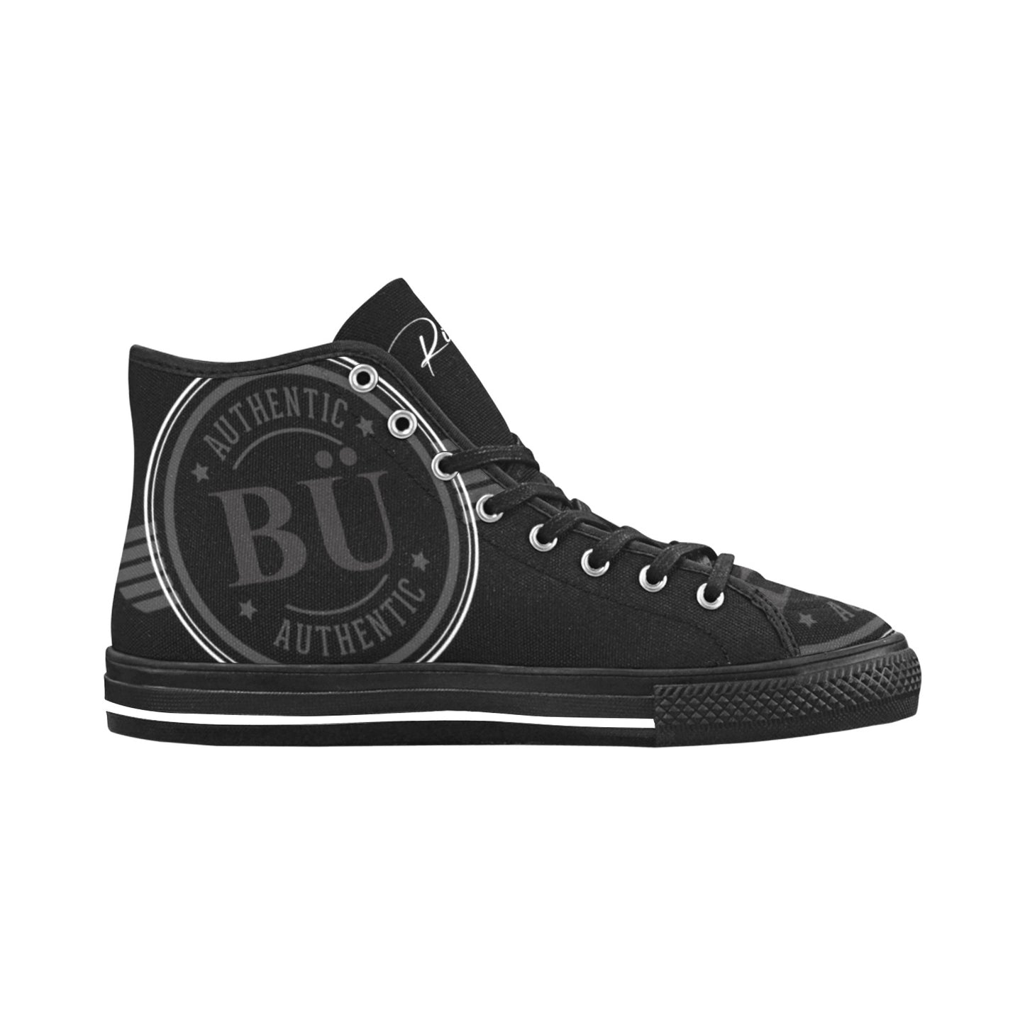 Be U Authentic - Black High Top Canvas Men's Shoes