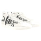 Good Vibes Only - White High Top Canvas Men's Shoes