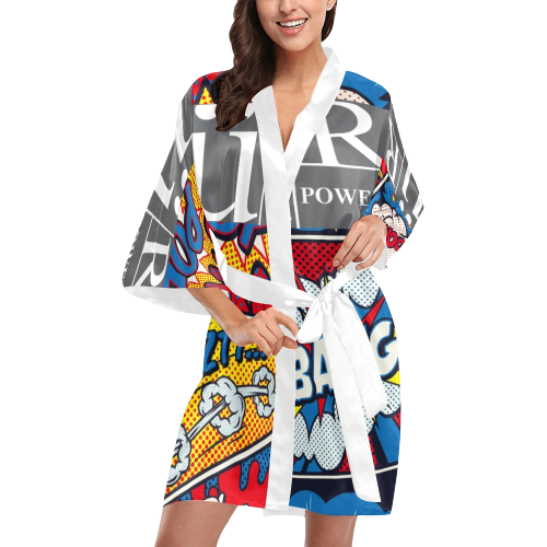 Ü R  Powerful Women's Short Kimono Robe